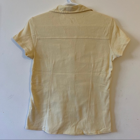 💛 Yellow Button Up Short Sleeve Shirt - Picture 2 of 2